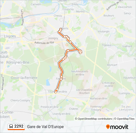 2292 Bus Line Map