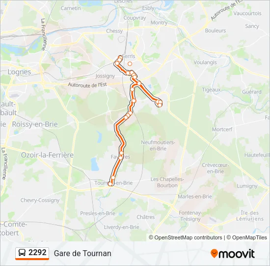 2292 Bus Line Map
