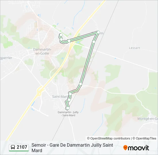 2107 Bus Line Map