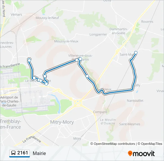 2161 Bus Line Map