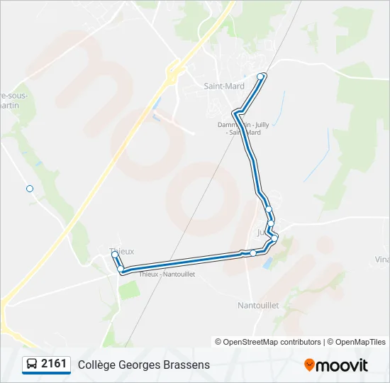2161 Bus Line Map