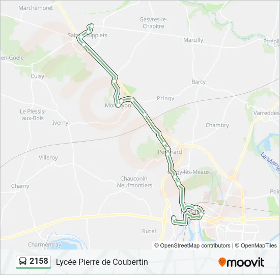 2158 Bus Line Map