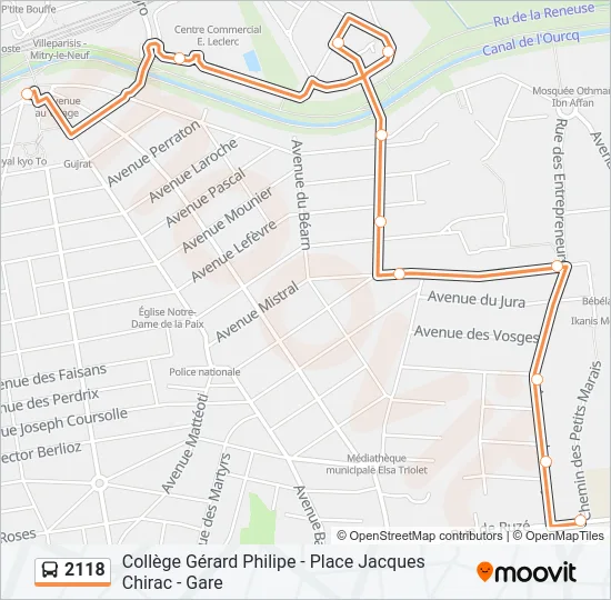 2118 Bus Line Map