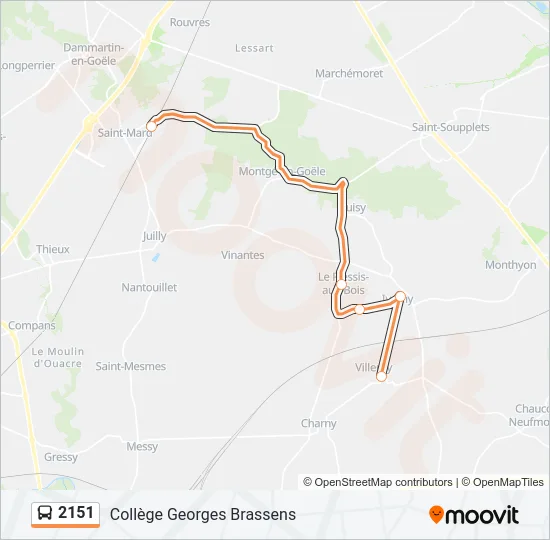 2151 Bus Line Map