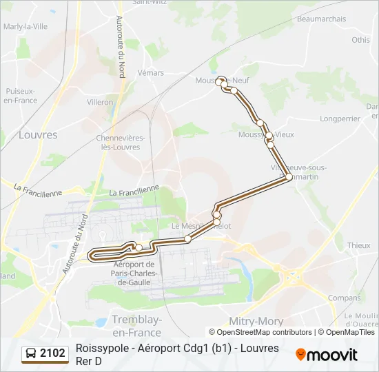 2102 Bus Line Map