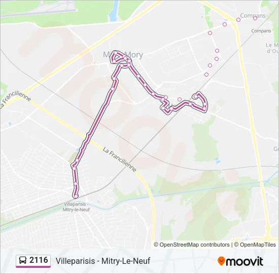 2116 Bus Line Map