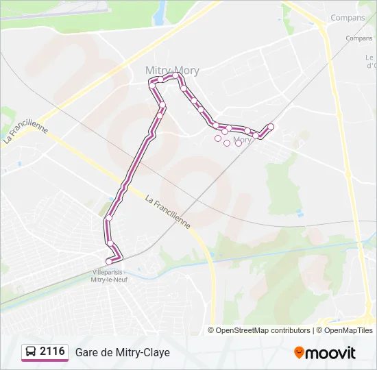 2116 Bus Line Map