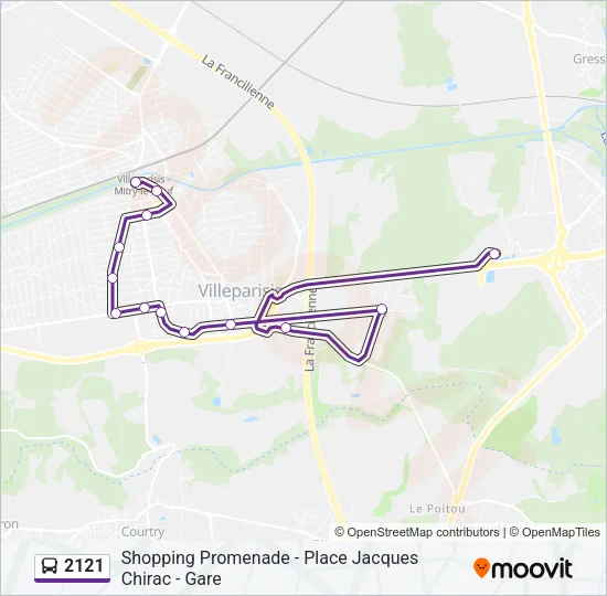 2121 Bus Line Map