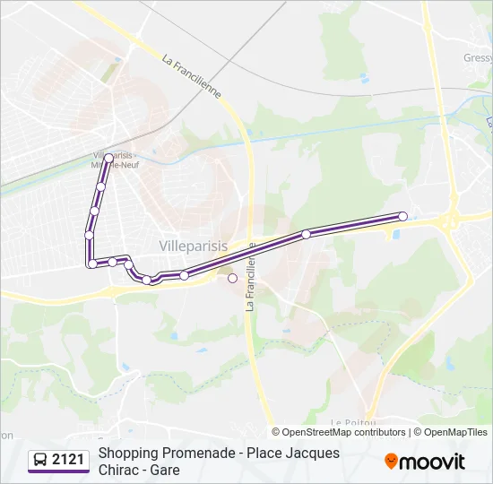 2121 Bus Line Map