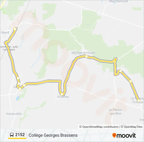 2152 Bus Line Map