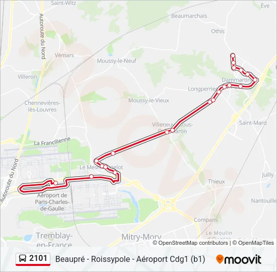 2101 Bus Line Map