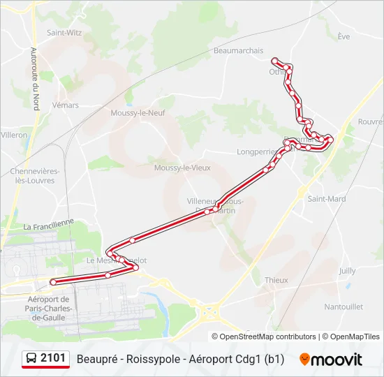 2101 Bus Line Map