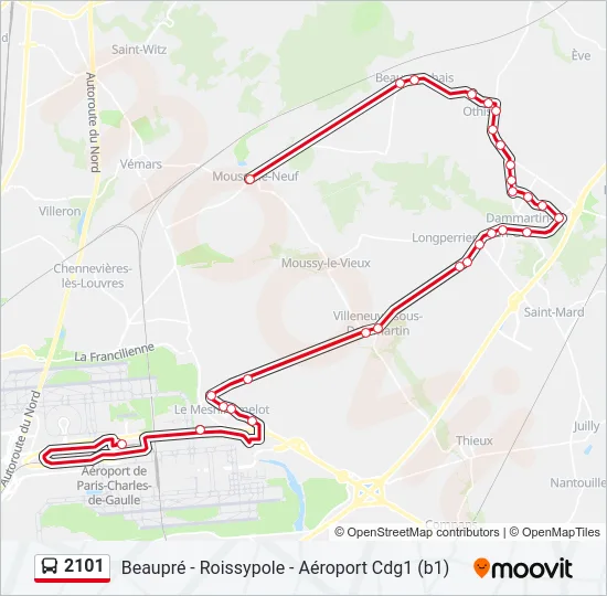 2101 Bus Line Map