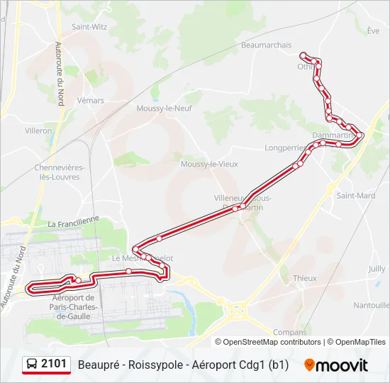 2101 Bus Line Map