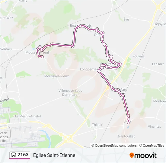 2163 Bus Line Map
