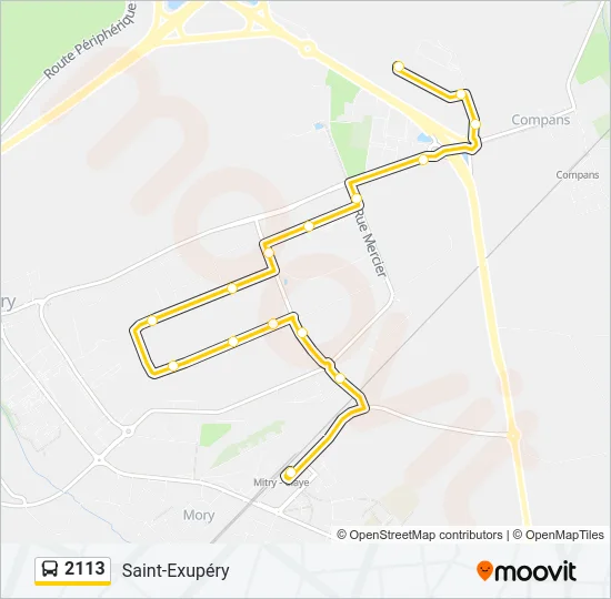 2113 Bus Line Map