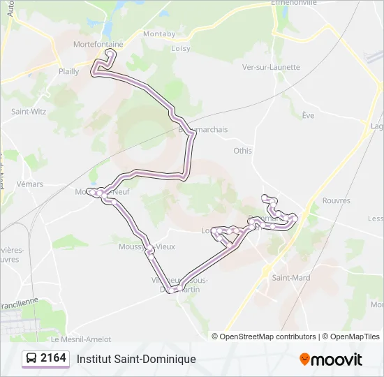2164 Bus Line Map