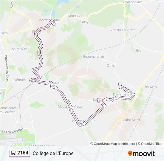 2164 Bus Line Map