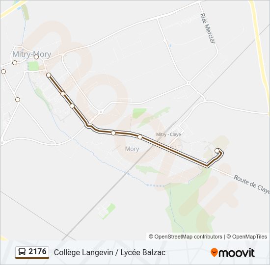 2176 bus Line Map