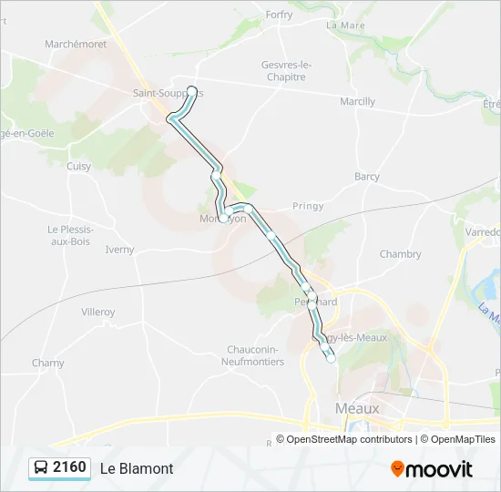 2160 Bus Line Map