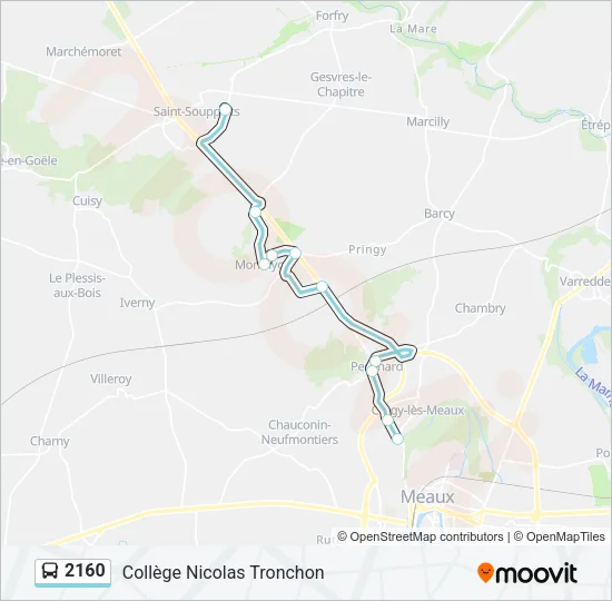 2160 Bus Line Map