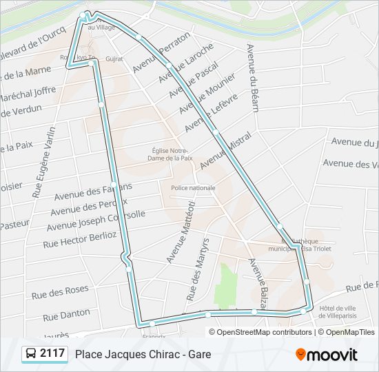 2117 bus Line Map