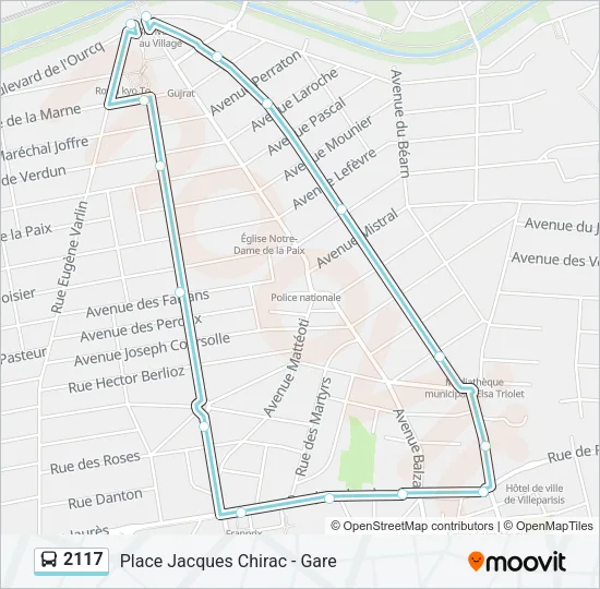 2117 Bus Line Map