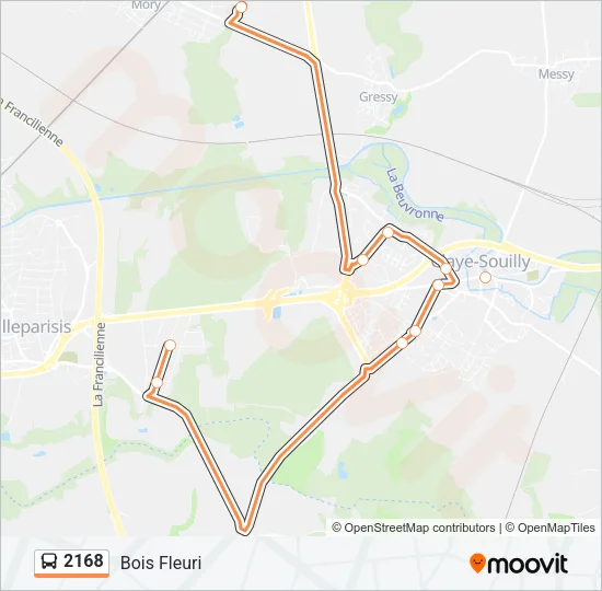 2168 Bus Line Map