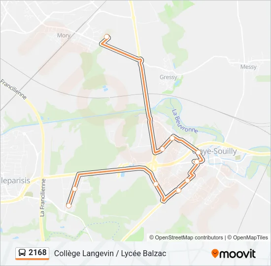 2168 Bus Line Map