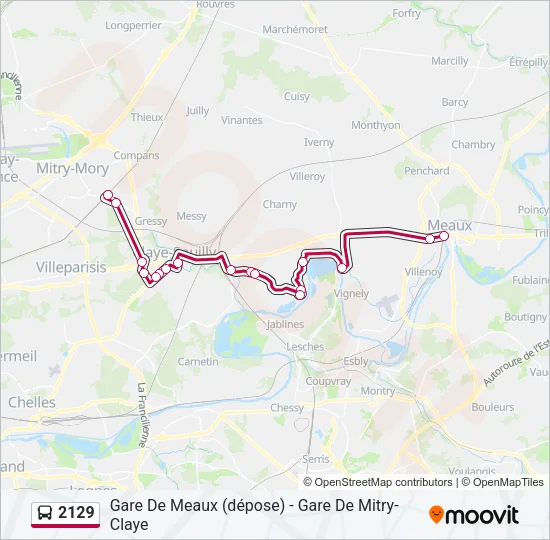 2129 Bus Line Map