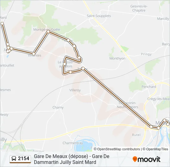 2154 Bus Line Map