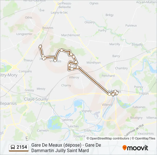 2154 Bus Line Map