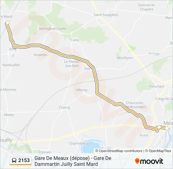 2153 Bus Line Map
