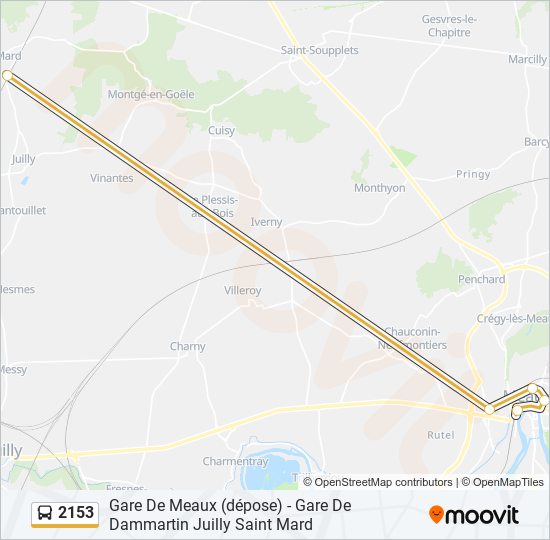 2153 bus Line Map