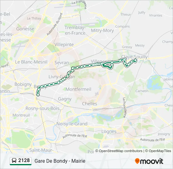 2128 Bus Line Map
