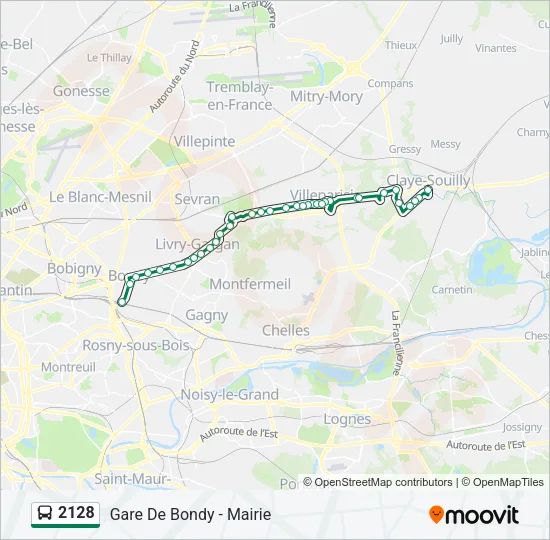 2128 Bus Line Map