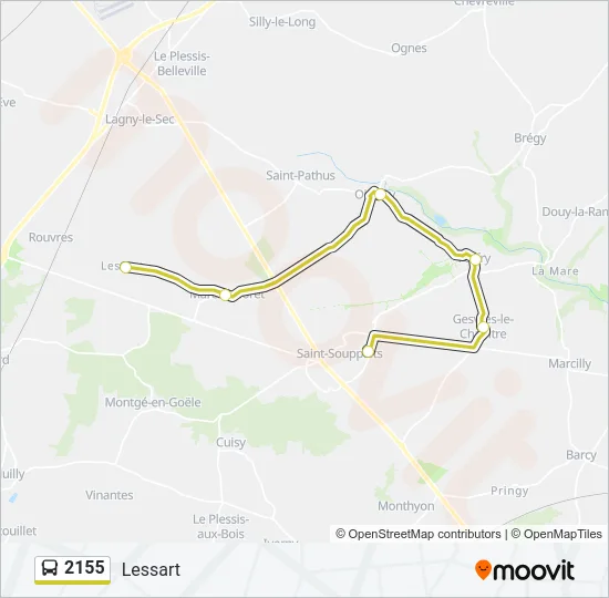 2155 Bus Line Map