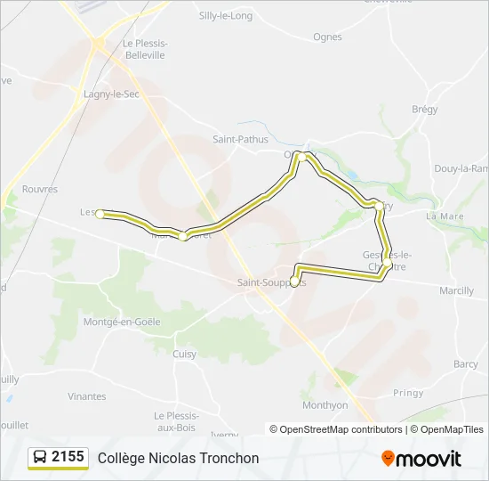 2155 Bus Line Map