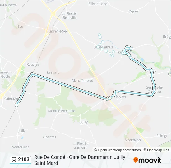 2103 Bus Line Map