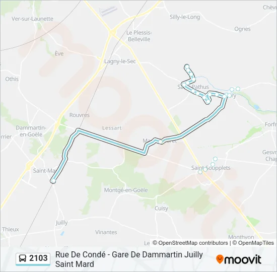 2103 Bus Line Map