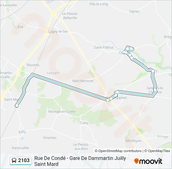 2103 Bus Line Map
