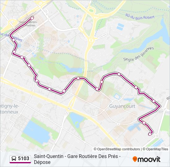 5103 Bus Line Map