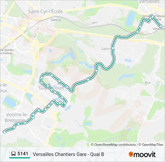 5141 Bus Line Map
