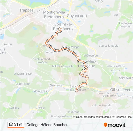 5191 Bus Line Map
