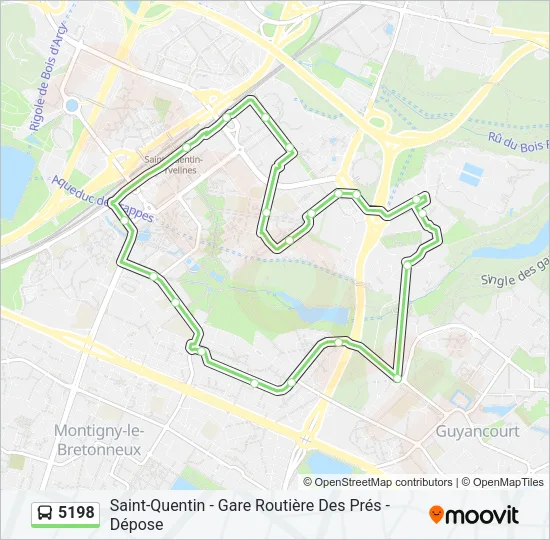 5198 Bus Line Map