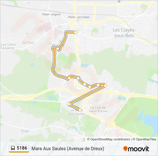 5186 Bus Line Map