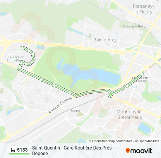 5133 Bus Line Map