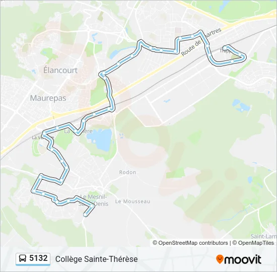 5132 Bus Line Map