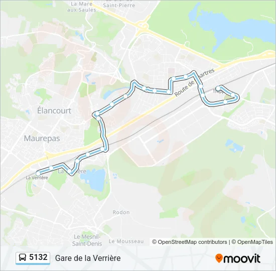 5132 Bus Line Map