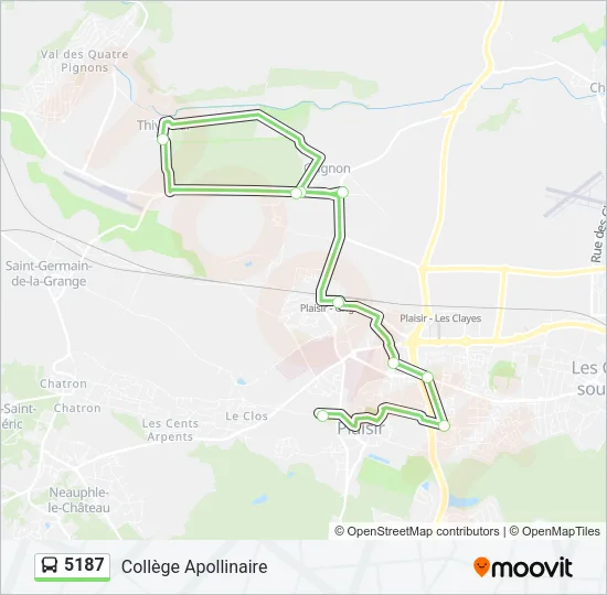 5187 Bus Line Map